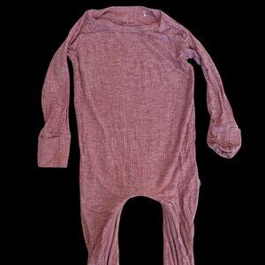 Little Sleepies Heather Mauve Crescent Zippy 3-6m